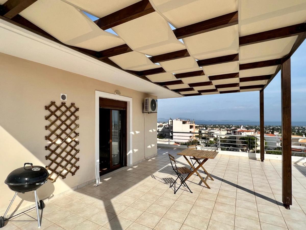 Sunrise Studio With Unhindered View To The Sea. Néa Mákri Exteriér fotografie