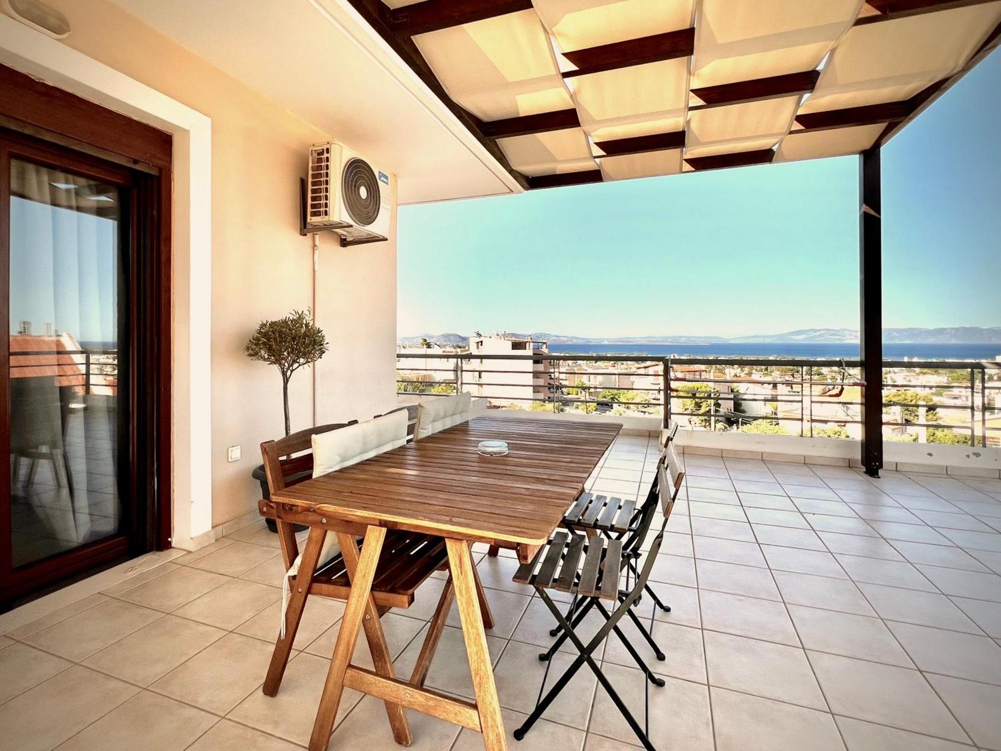 Sunrise Studio With Unhindered View To The Sea. Néa Mákri Exteriér fotografie